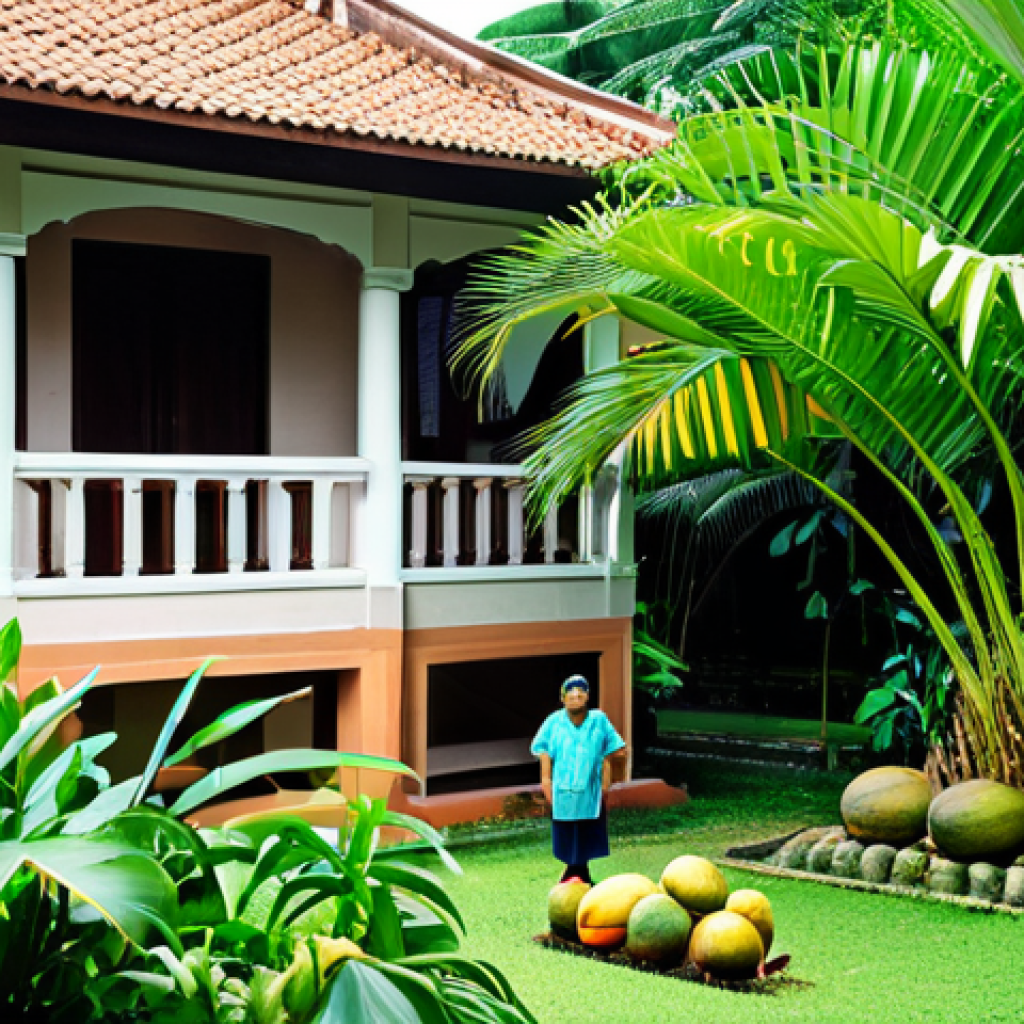 유기농 정원에서의 식물 선택 가이드 - Tropical Fruit Garden**
A lush, vibrant home garden in Vietnam overflowing with tropical fruit tree...