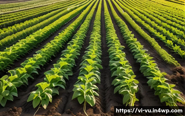 유기농 정원에서의 작물 재배를 위한 과학적 접근 - A vibrant organic garden scene in southern Vietnam showcasing a diverse mix of native plants like wa...